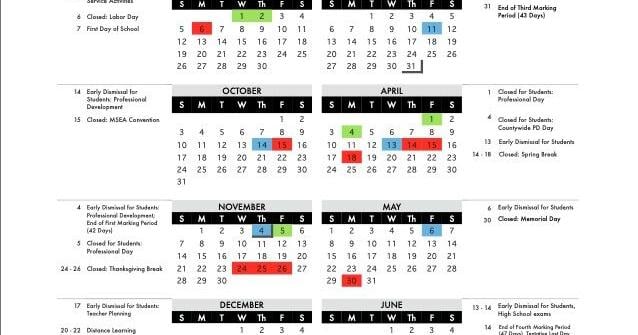 Worcester Public Schools school calendar adjusted for mental ...
