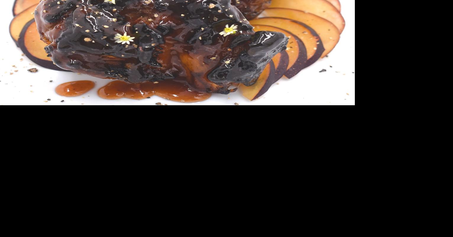 Ribs with sweet, spicy plum sauce
