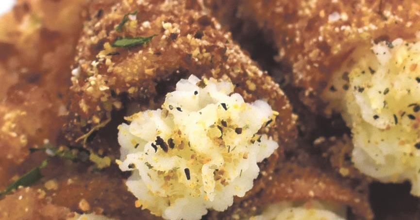 Mashed potato cannoli crunches