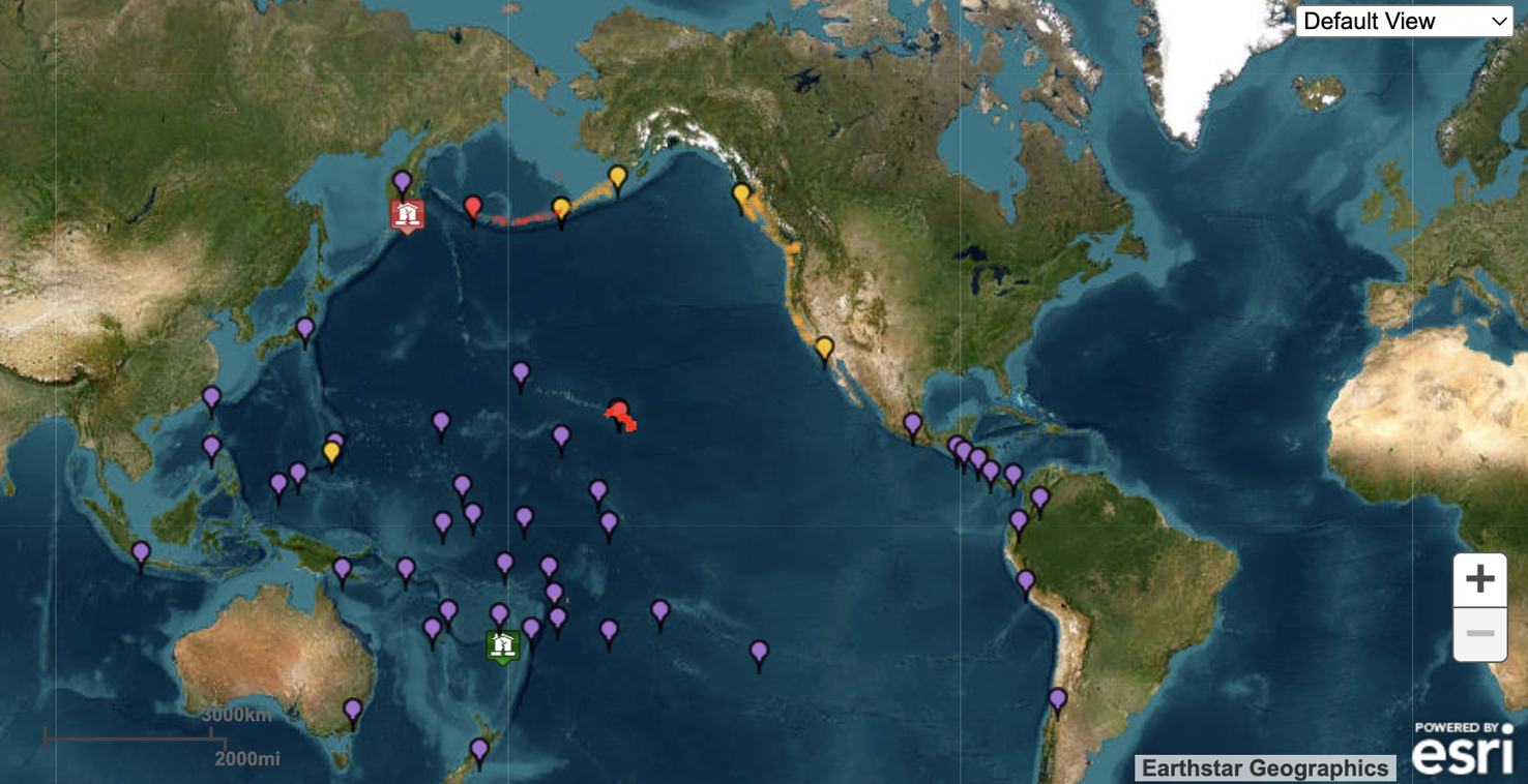 Tsunami warnings in southern california