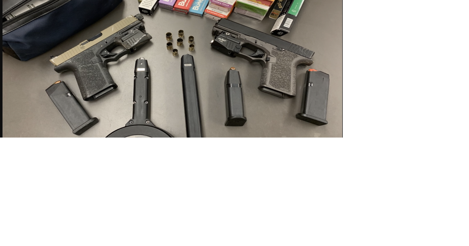 Juveniles arrested for illegal firearm violations County