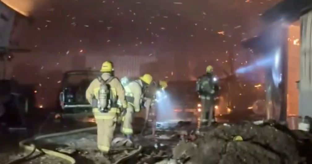 Fire crews working to knock down structure fire in Santa Paula | County ...