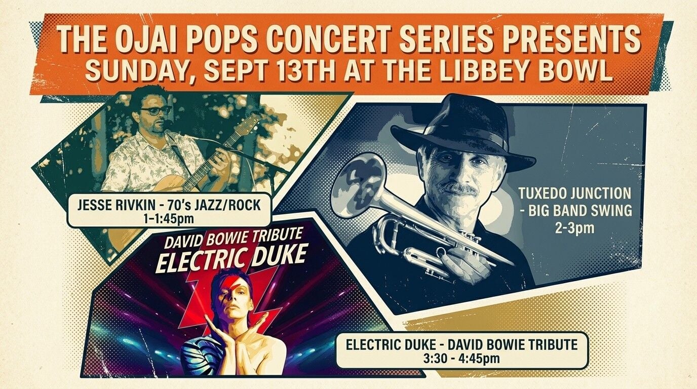 Ojai Pops Concert Series presents THREE FREE Concerts on September