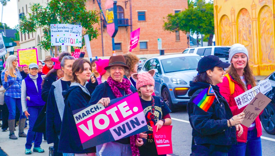 Women’s march highlights women’s rights as key election issue County
