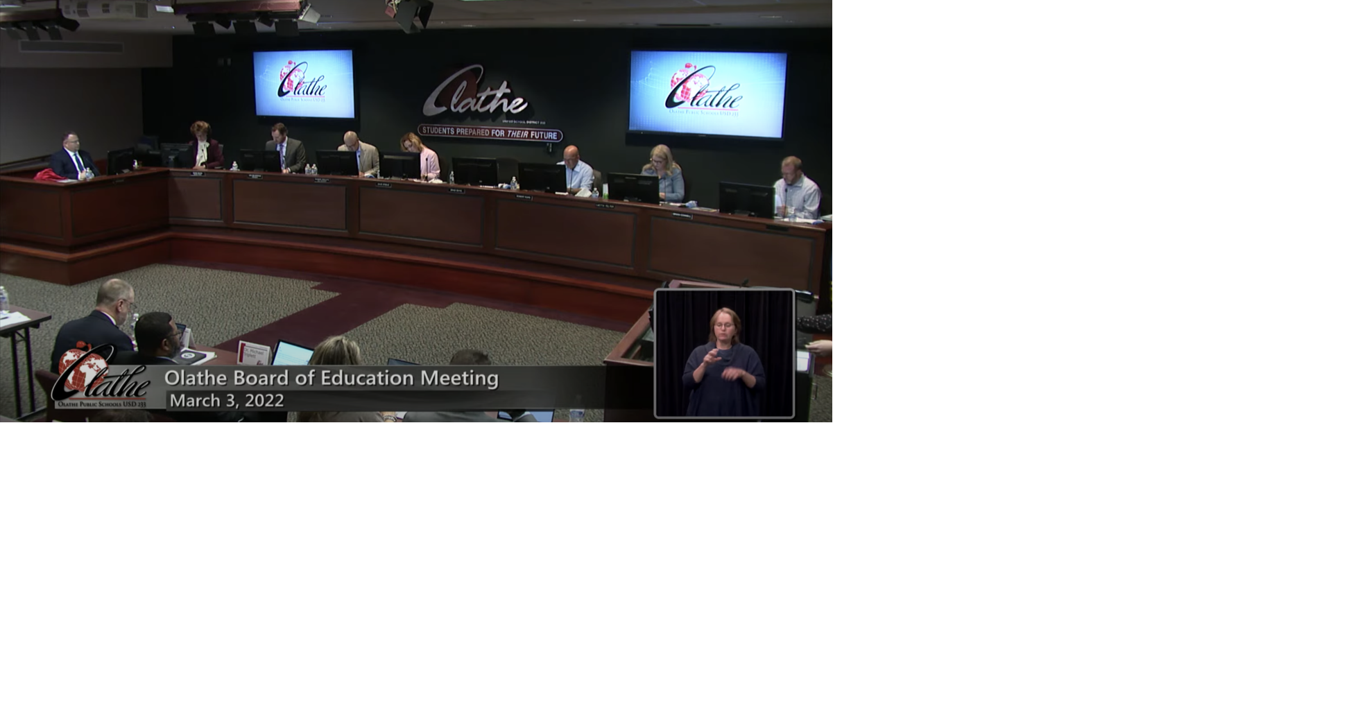 Olathe school board make changes to public engagement portion of its