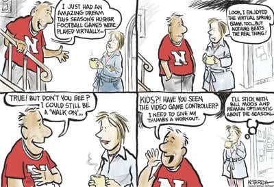 Jeff Koterba's latest cartoon: Husker dreams