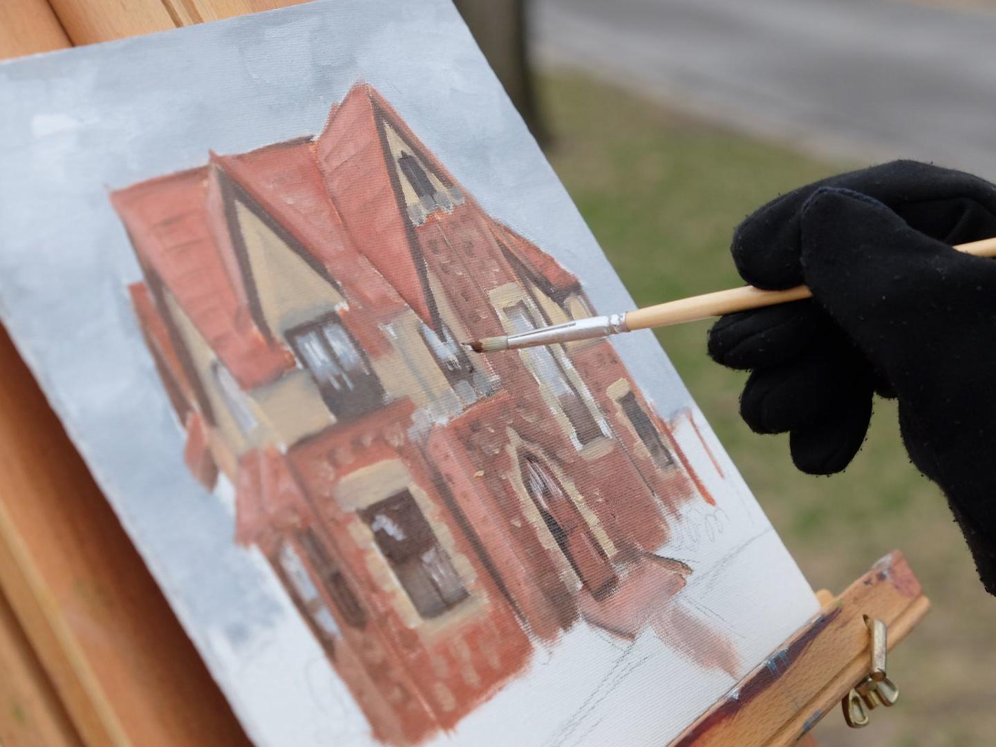 Stuck At Home Creighton Art Student Uses Neighborhood As Studio