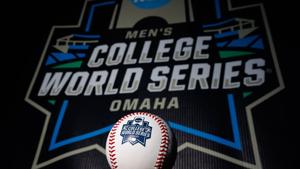 NCAA 2026 Men's College World Series baseball logo