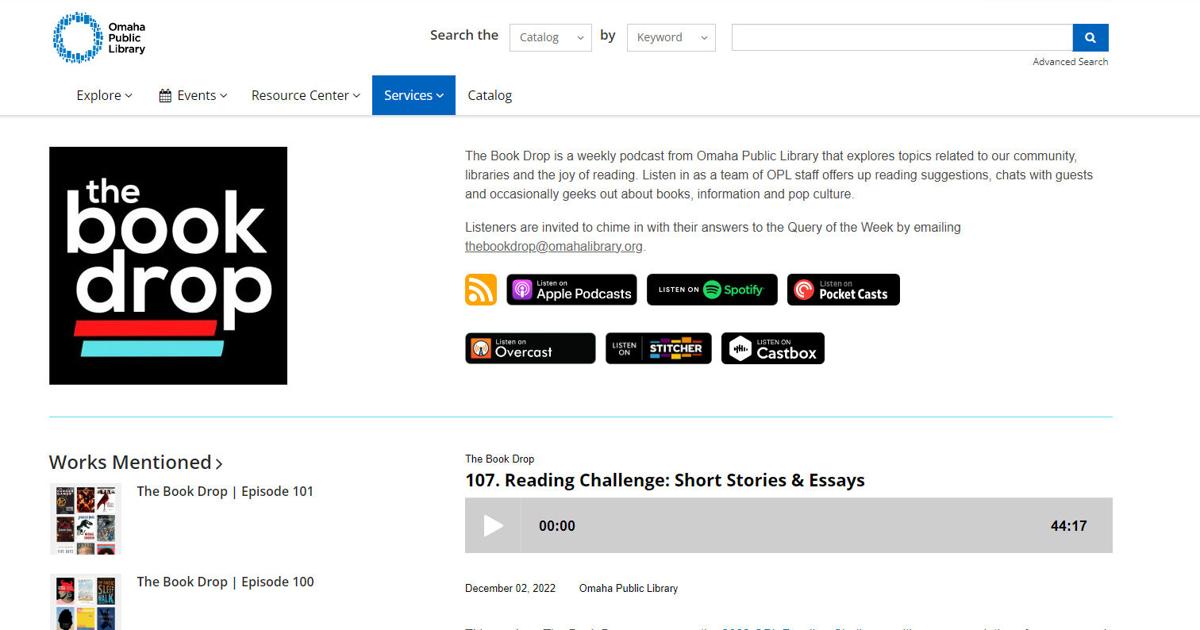 Topic Drop The Book Drop podcast explores topics related to Omaha community ...
