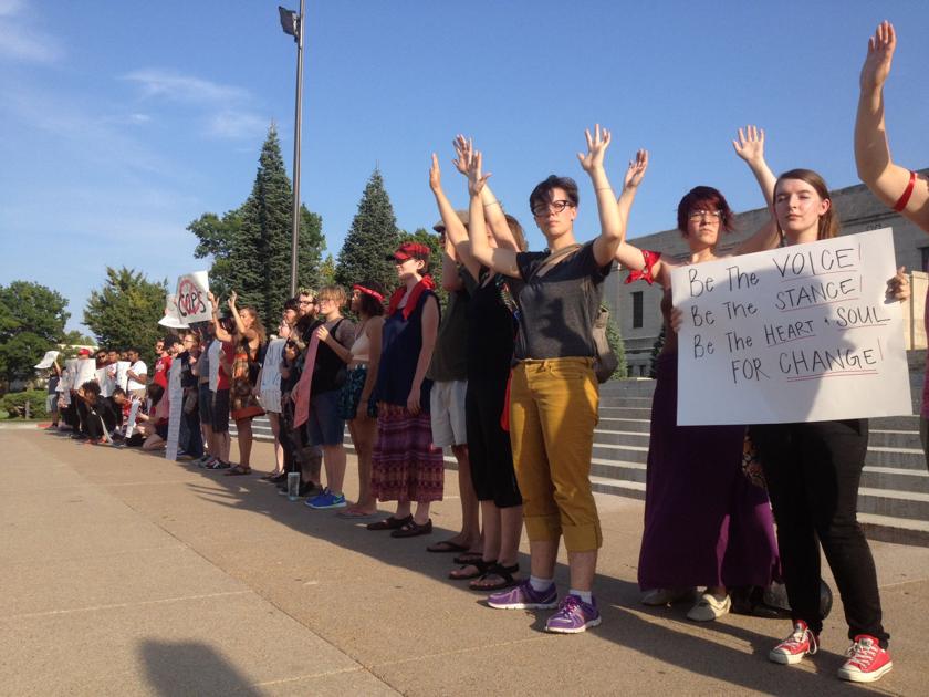 Lincoln protest against fatal shooting in Ferguson, Mo., draws about 50