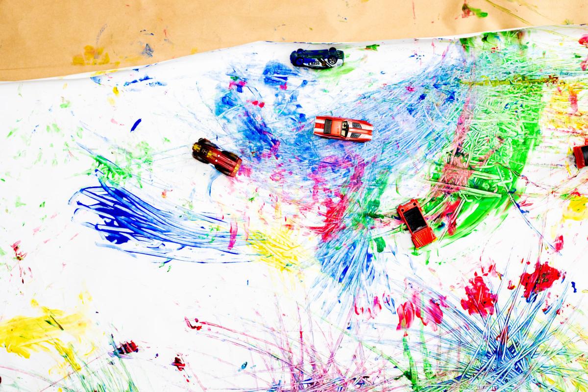 When Rain Keeps Toddlers Inside Make Tracks For The Finger Paints