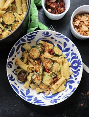 Got zucchini? Make summer carbonara with lemony bread crumbs