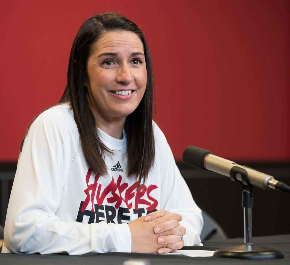 Nebraska Women S Basketball Coach Amy Williams A D Bill Moos
