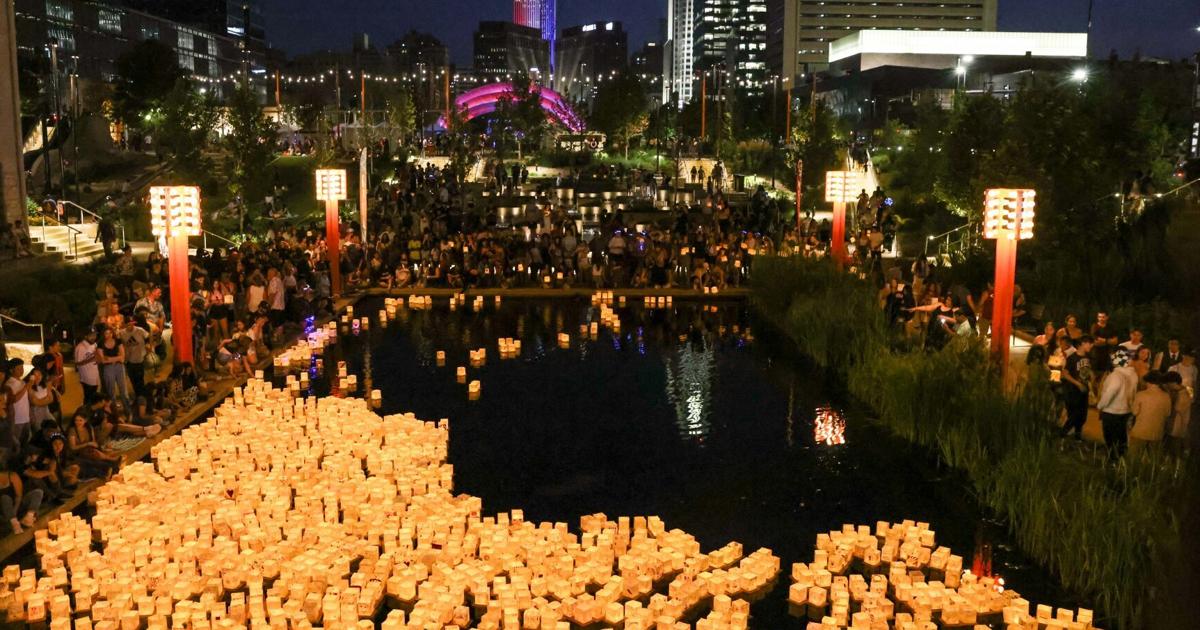Photos Lanterns fill Gene Leahy Mall pond during Water Lantern Festival