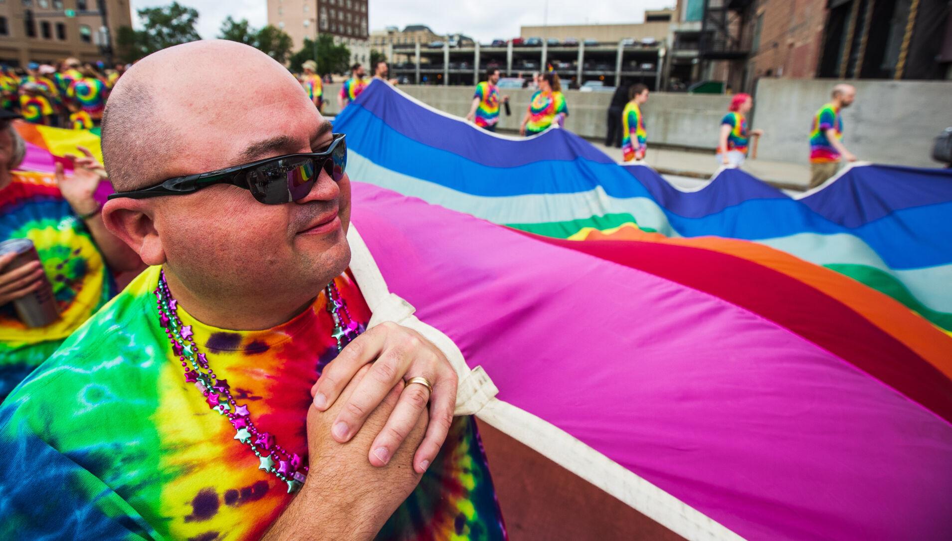 Rainbow flags and pride on full display during Heartland Pride parade