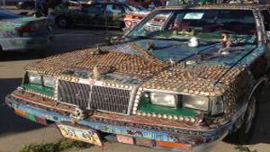 The Story Behind That Car Covered In Bottle Caps And Dinosaurs Entertainment Omaha Com