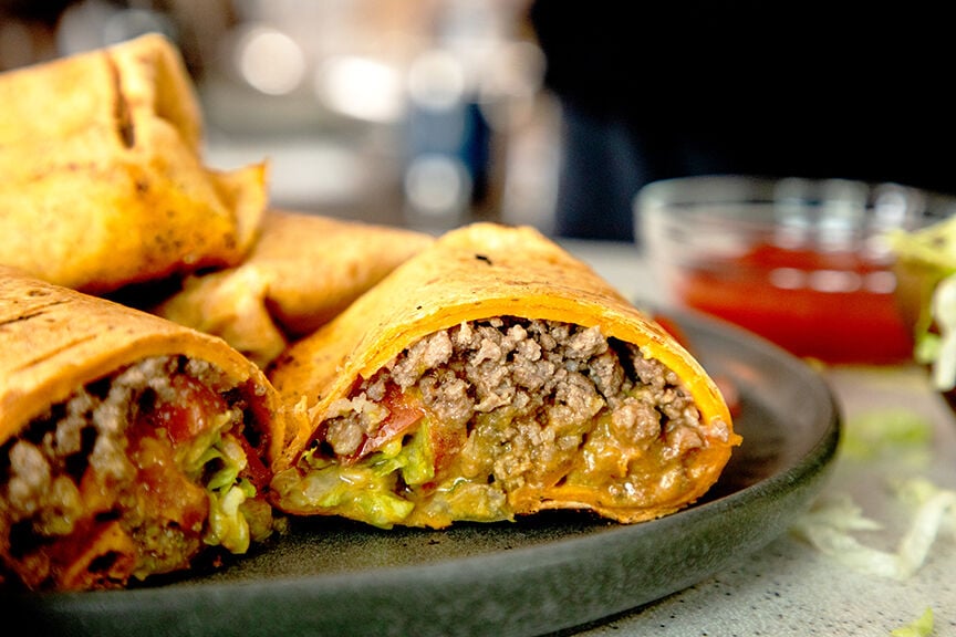 Grilled Cheeseburger Wraps