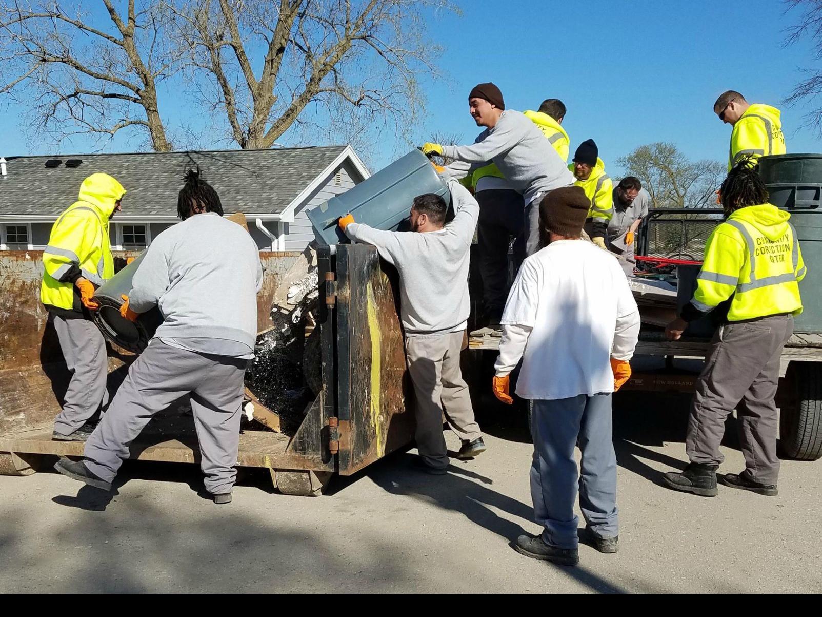 Flood Notes Work Crew From Community Corrections Helps Clean Up