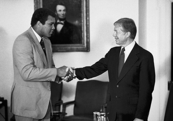 1980: Muhammad Ali, President Jimmy Carter (copy)