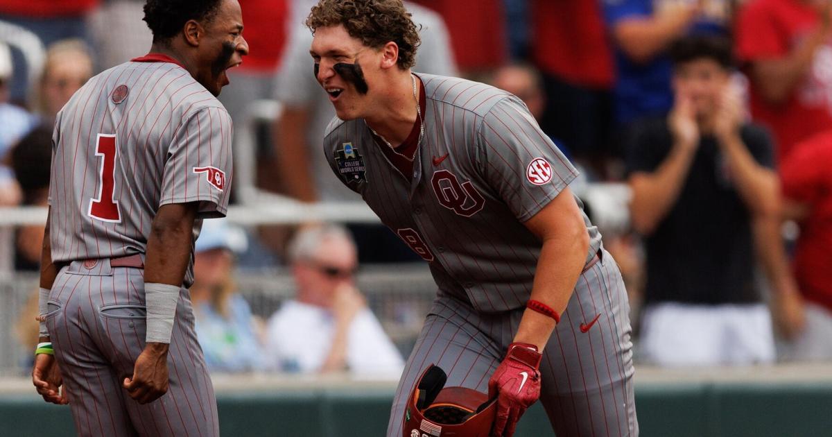Deiten Lachance powers Oklahoma past North Carolina in Game 1 of College World Series finals