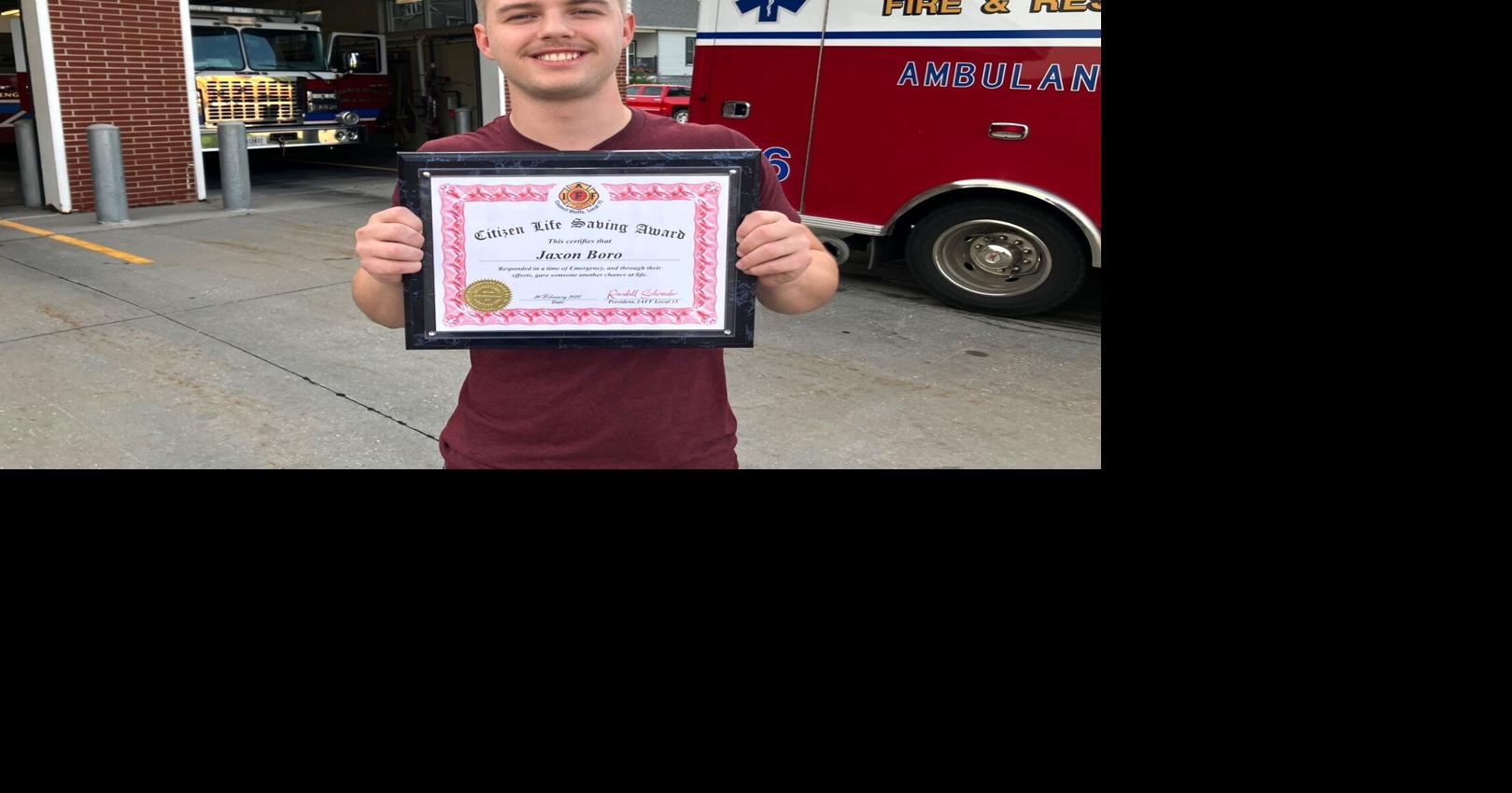Firefighters honor Council Bluffs man for saving his mother's life