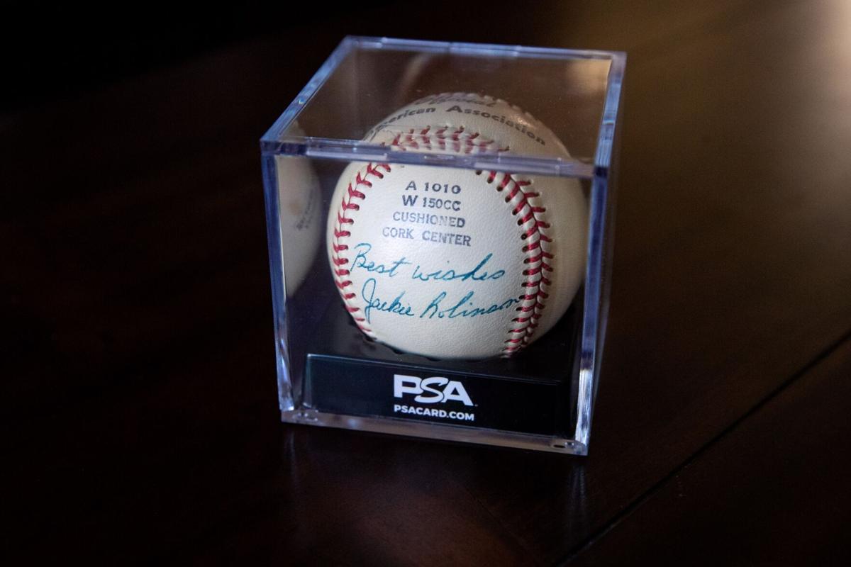 Sold at Auction: Jackie Robinson Red Stitched Signed Baseball