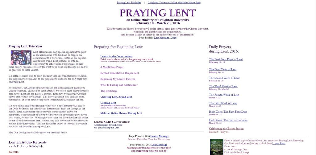 Creighton University Daily Reflection Calendar