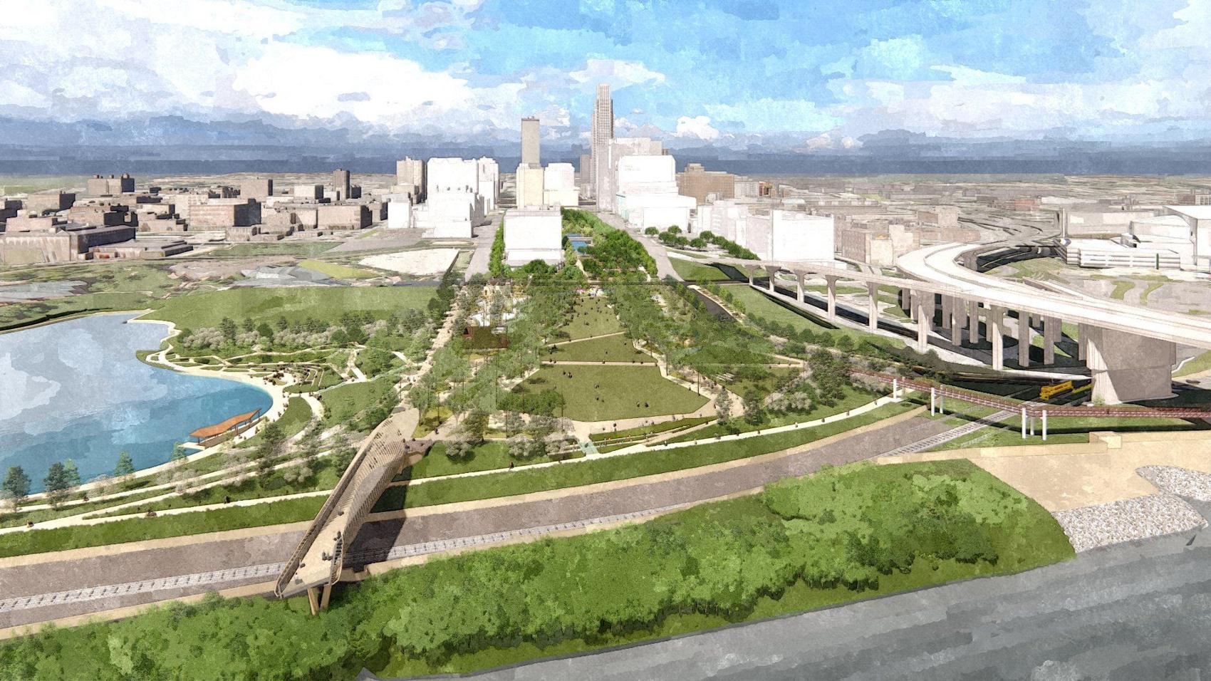 Omaha's downtown riverfront parks to life' in latest images