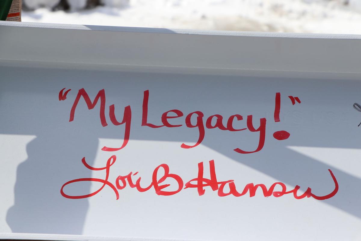 Lori's Signature on Topping Out Beam.JPG