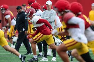 Head Coach Lincoln Riley at USC spring football practice at Howard Jones/ Brian Kennedy Fields, on March 10, 2026.