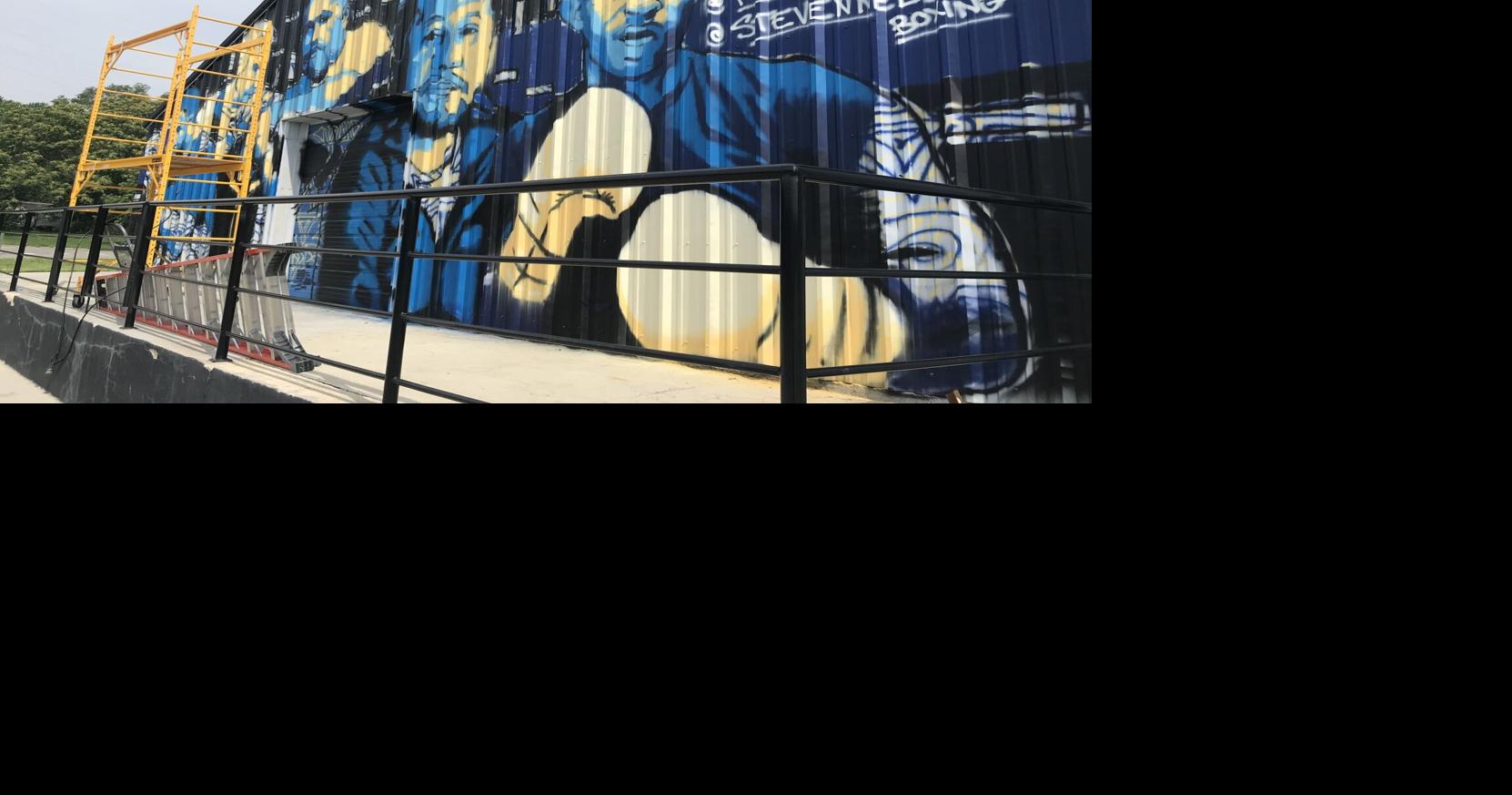 Mural outside Bud Crawford's gym is one of many planned to tell North  Omaha's story