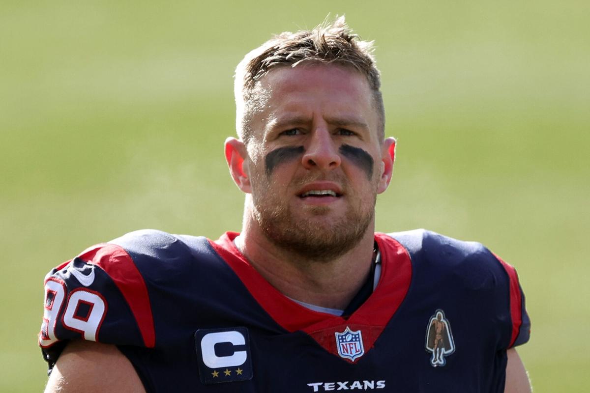J.J. Watt #99 of the Houston Texans walks to the locker room prior to a game against the Chicago Bears at Soldier Field on December 13, 2020, in Chicago, Illinois.