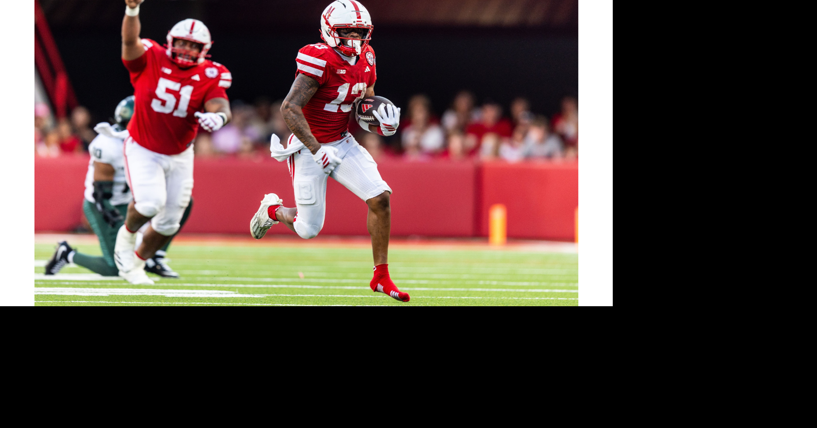 Nebraska's Nyziah Hunter delivers the 'knockout blow' — without a shoe