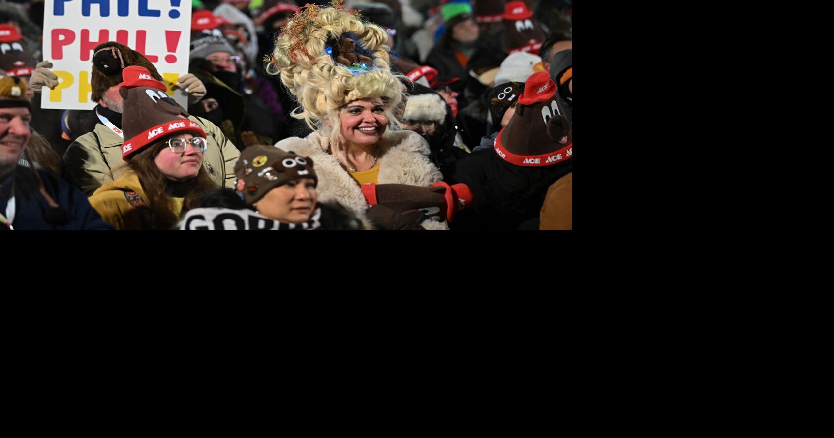 Punxsutawney Phil is said to have seen his shadow, forecasting 6 more weeks of wintry weather