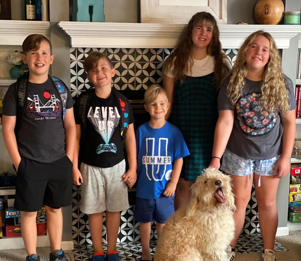 Rachel Higginson kids first day of school
