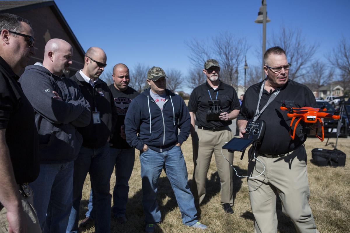 La Vista police officers learn how to operate their new tool a drone