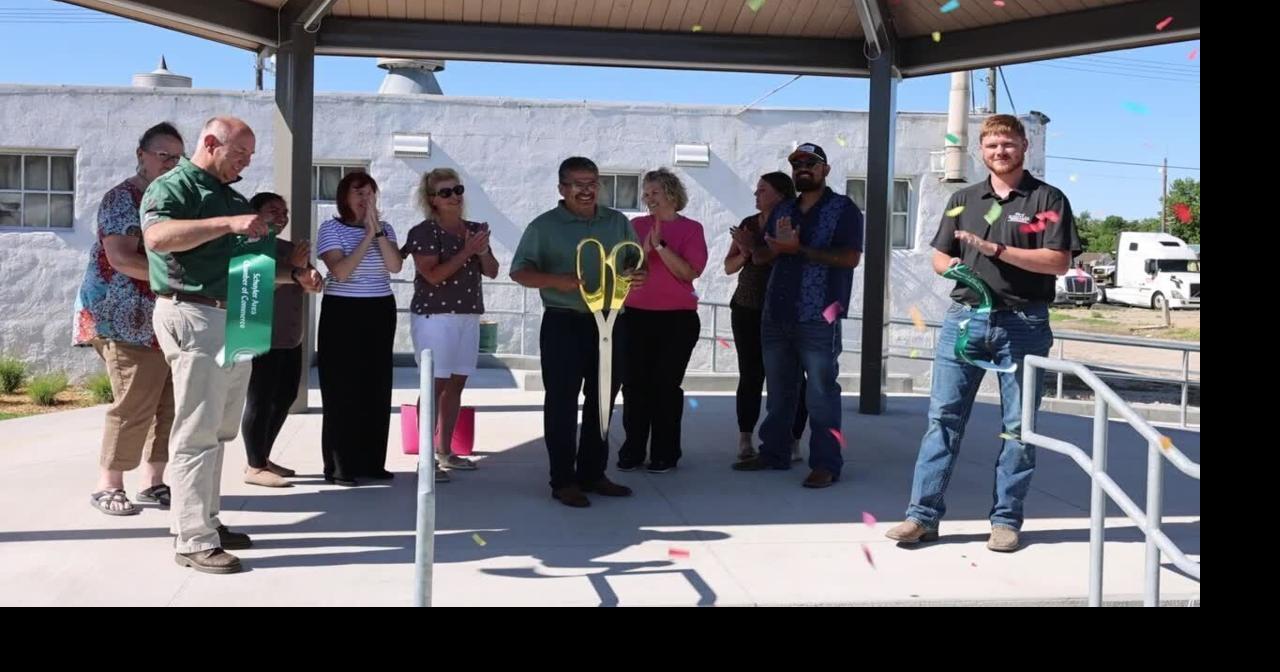 Warrior Plaza ribbon-cutting in Schuyler