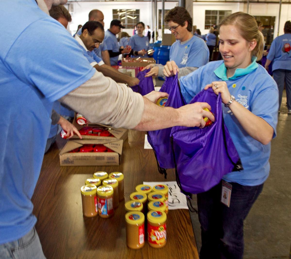 Teens Working At Food Bank Teens Working At Food Bank