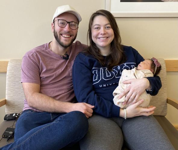 Gretna couple welcomed Omaha's first baby of 2023 one minute after