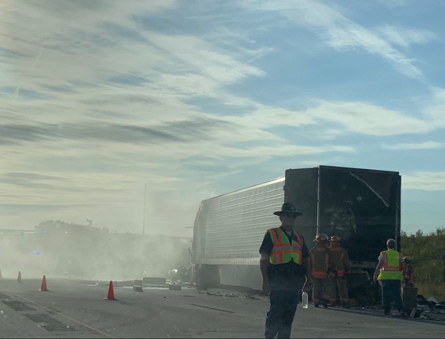 Eastbound I80 has reopened, westbound remains closed after semi crash