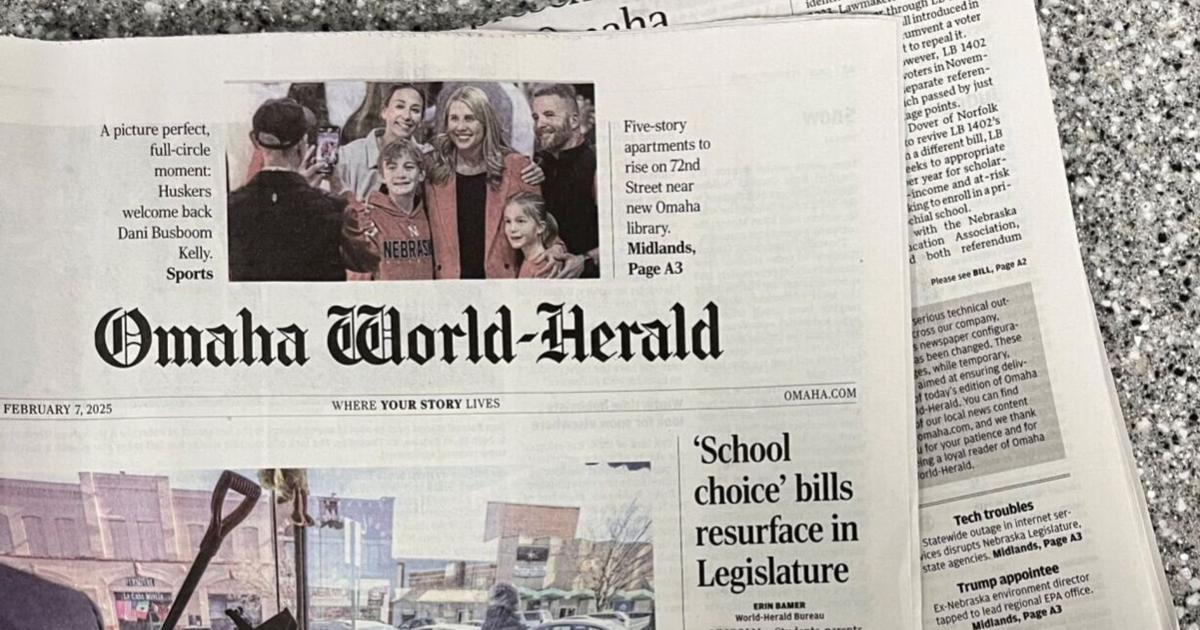 Print Omaha World-Herald back to normal size after attack
