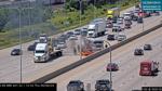 Car fire briefly shuts down two lanes on westbound Interstate 80 near 96th Street in Omaha
