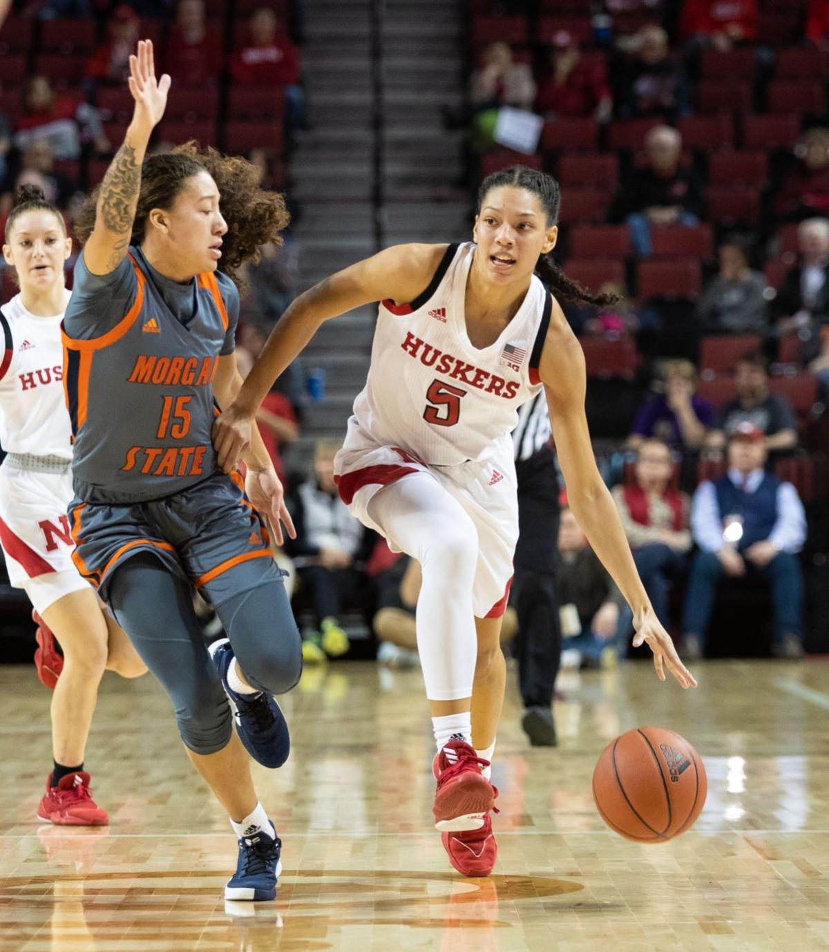 Nicea Eliely S Double Double Leads Husker Women S Basketball To