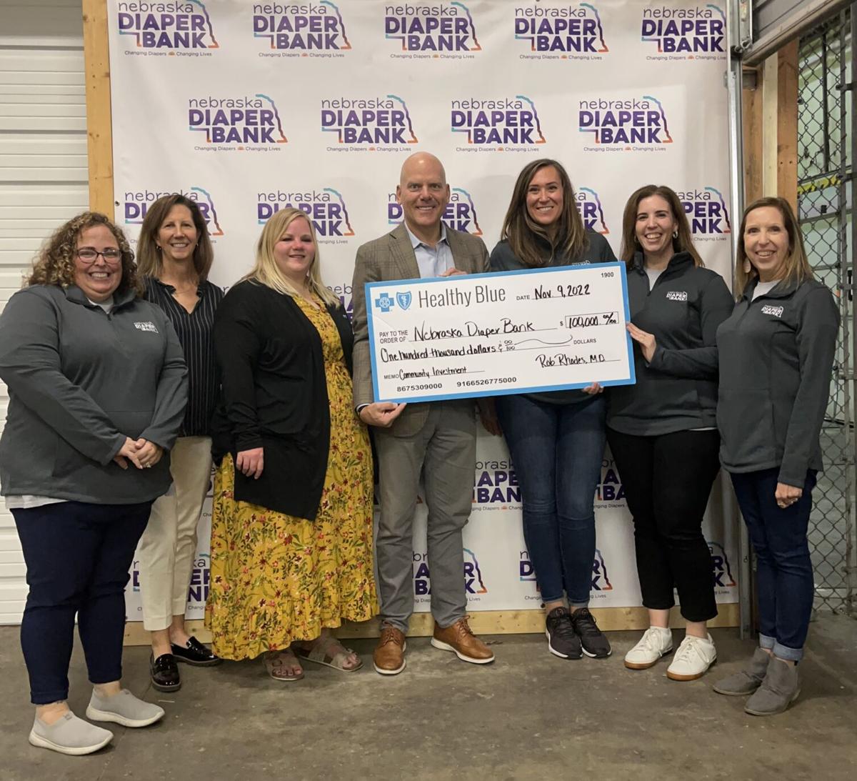 Short takes Healthy Blue Nebraska gives Nebraska Diaper Bank 100,000