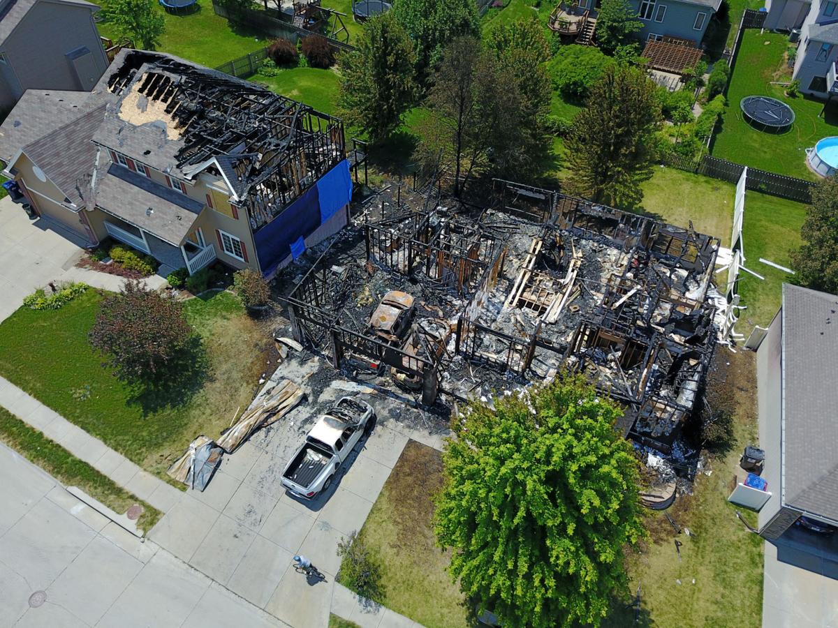 Cause undetermined in Papillion fire that left one house burned to the