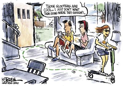 Jeff Koterba’s latest cartoon: Hang a left at the TV