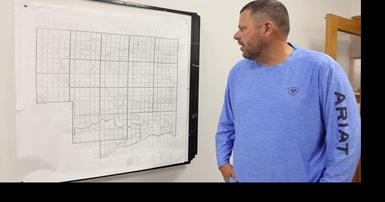 Justin Laudenklos on crops in ditches