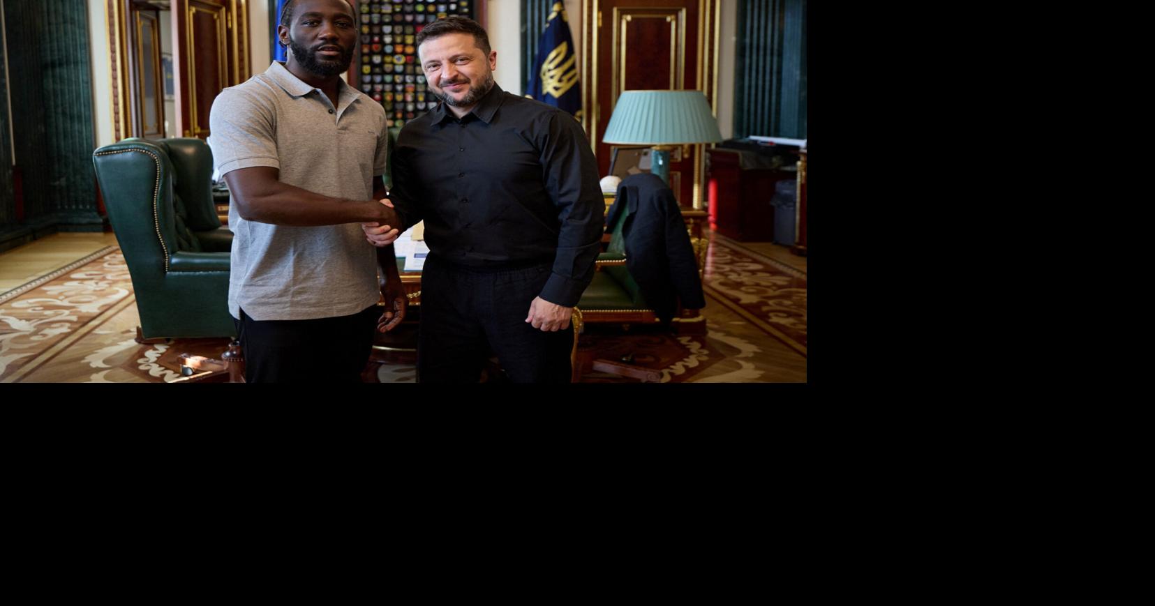 Terence 'Bud' Crawford gifts puppy to Ukrainian President Volodymyr ...