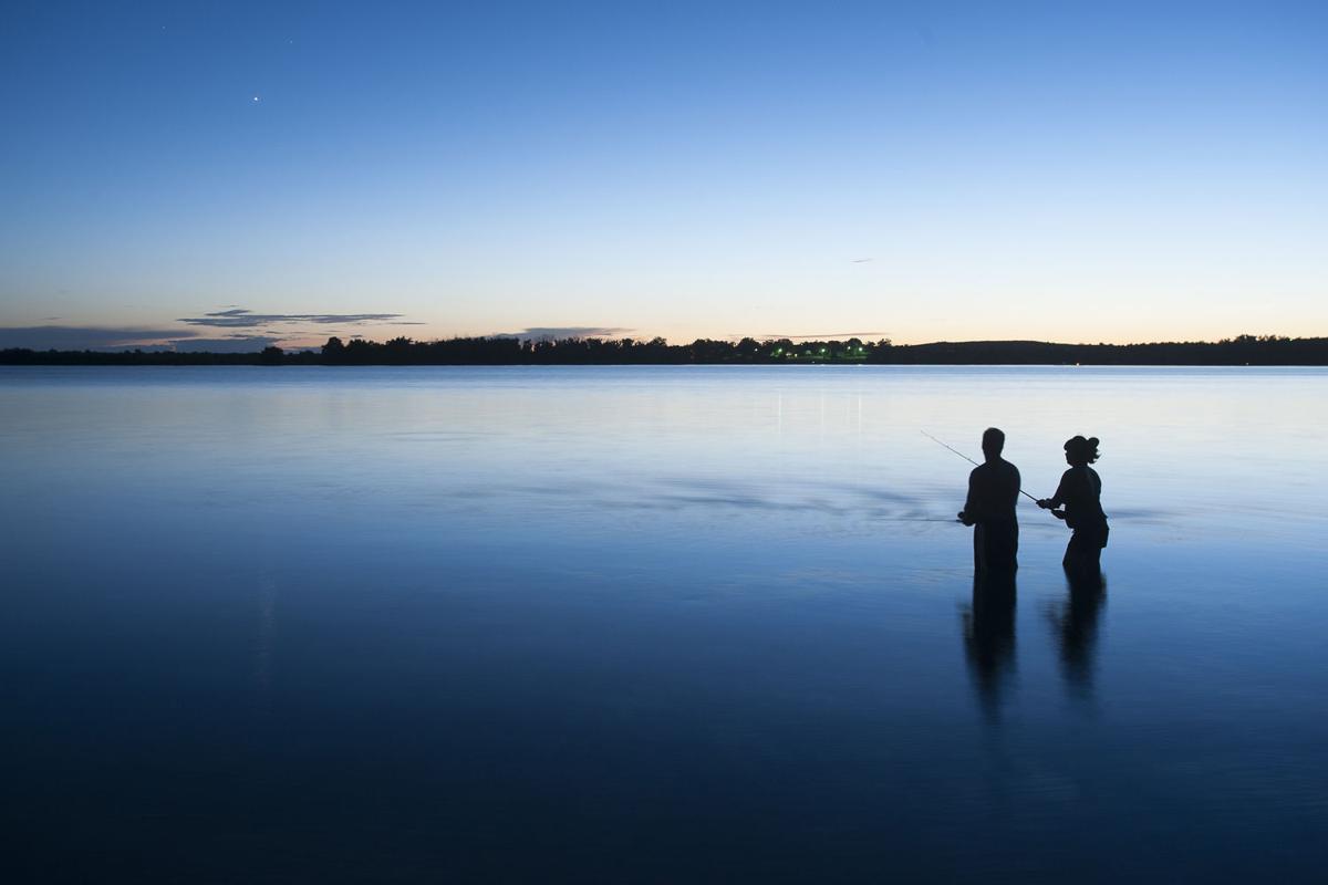 Camp on the white-sand beaches at Lake McConaughy