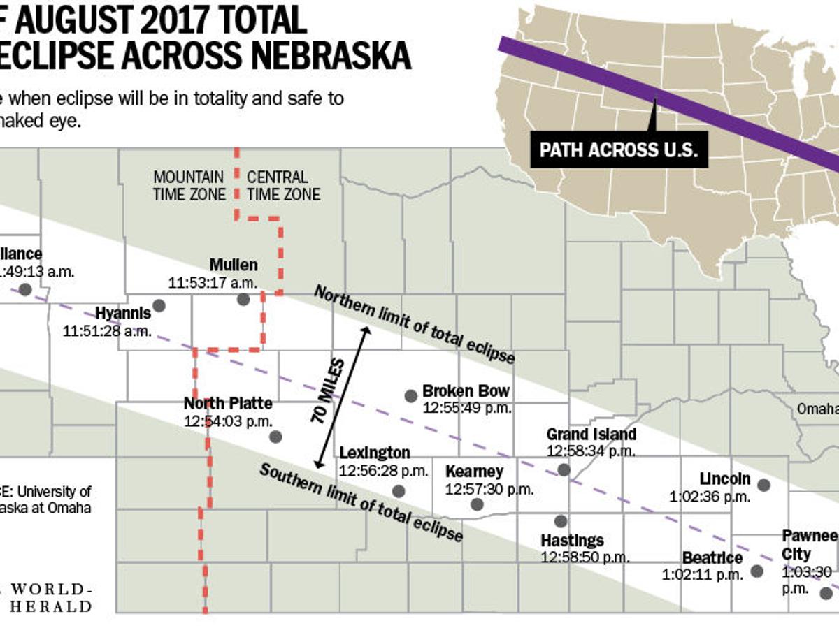 Nebraska cities will have some of the best views of this summer's